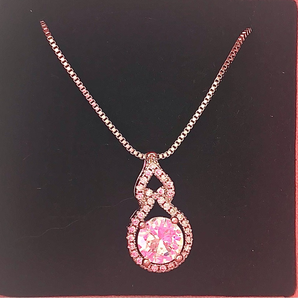 Cubic Zirconia Sterling Silver Necklace